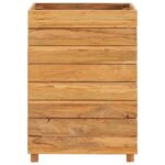 vidaXL Vyvýšený záhon 50x40x72 cm, tíkový masív a oceľ – Obrázok 3