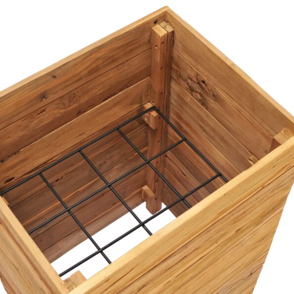 vidaXL Vyvýšený záhon 50x40x72 cm, tíkový masív a oceľ – Obrázok 5