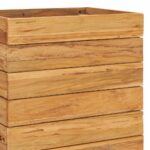 vidaXL Vyvýšený záhon 50x40x72 cm, tíkový masív a oceľ – Obrázok 6