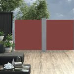vidaXL Zaťahovacia bočná markíza, hnedá 120x600 cm