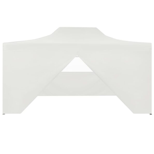 vidaXL Profesionálny skladací párty stan+4 steny 280x410x315 cm, oceľ, biely – Obrázok 3