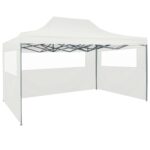 vidaXL Profesionálny skladací párty stan+4 steny 280x410x315 cm, oceľ, biely – Obrázok 5