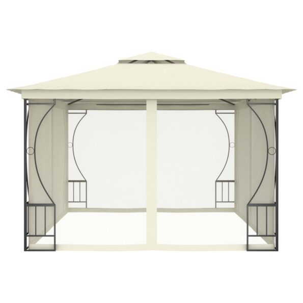 vidaXL Altánok so sieťkami 300x400x265 cm, krémový – Obrázok 4