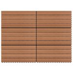 vidaXL WPC dlaždice 60x30 cm 6 ks, 1m², hnedé