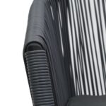 vidaXL Záhradné stoličky 2 ks, antracitové, PE ratan – Obrázok 8