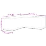 vidaXL Obal na záhradný nábytok v tvare L, 12 očiek 250x250x90 cm – Obrázok 7