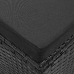 vidaXL 4-dielna záhradná sedacia súprava, čierna+podložky, polyratan – Obrázok 2