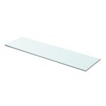 vidaXL Poličky 2 ks panel z priehľadného skla 70x20 cm – Obrázok 2