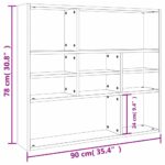 vidaXL Nástenná polica, betónovo sivá 90x16x78 cm, kompozitné drevo – Obrázok 7