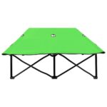 vidaXL Skladacie ležadlo pre dve osoby zelené oceľové – Obrázok 3
