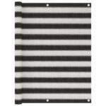 vidaXL Tieniaca plachta na balkón z HDPE 120x600 cm antracitová a biela