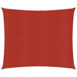 vidaXL Tieniaca plachta 160 g/m², červená 2,5x2,5 m, HDPE