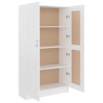vidaXL Knižnica, biela 82,5x30,5x150 cm, kompozitné drevo – Obrázok 5
