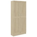 vidaXL Knižnica, dub sonoma 82,5x30,5x185,5 cm, kompozitné drevo – Obrázok 2