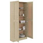 vidaXL Knižnica, dub sonoma 82,5x30,5x185,5 cm, kompozitné drevo – Obrázok 4