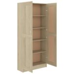 vidaXL Knižnica, dub sonoma 82,5x30,5x185,5 cm, kompozitné drevo – Obrázok 5