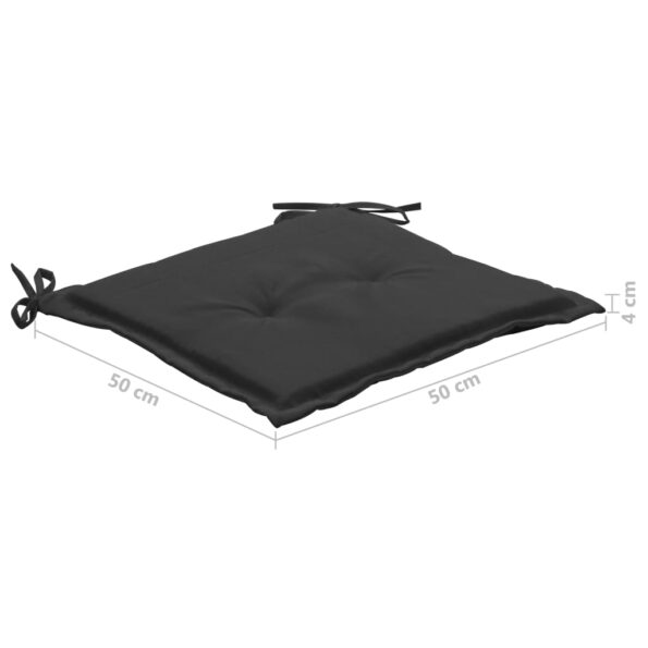 vidaXL Podložky na záhradné stoličky 4 ks 50x50x3 cm, oxfordská látka – Obrázok 8