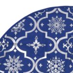 vidaXL Luxusná deka pod vianočný stromček a ponožka modrá 122 cm látka – Obrázok 6