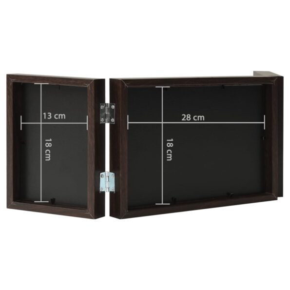 vidaXL Trojitý fotorámik kolážový tmavohnedý 28x18 cm+2x(13x18 cm) – Obrázok 7