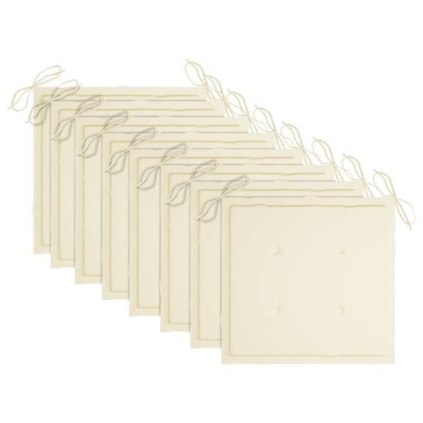 vidaXL Skladacie vonkajšie stoličky 8 ks s podložkami akáciový masív – Obrázok 5