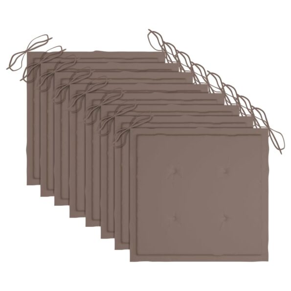 vidaXL Skladacie vonkajšie stoličky 8 ks s podložkami akáciový masív – Obrázok 5