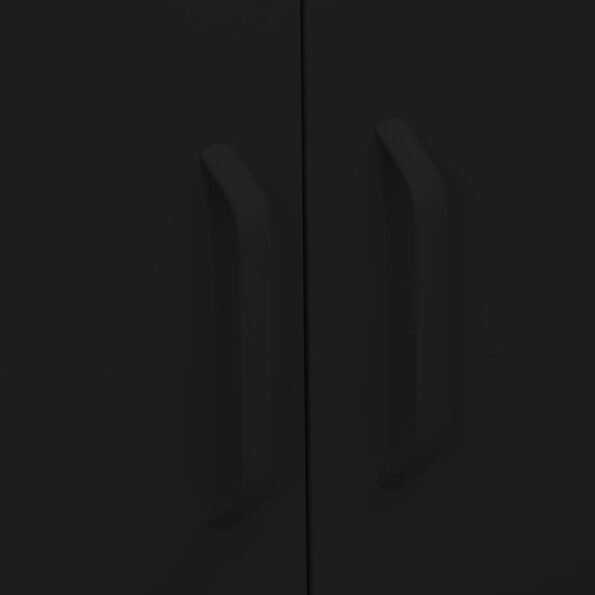 vidaXL Úložná skrinka čierna 80x35x101,5 cm oceľ – Obrázok 3