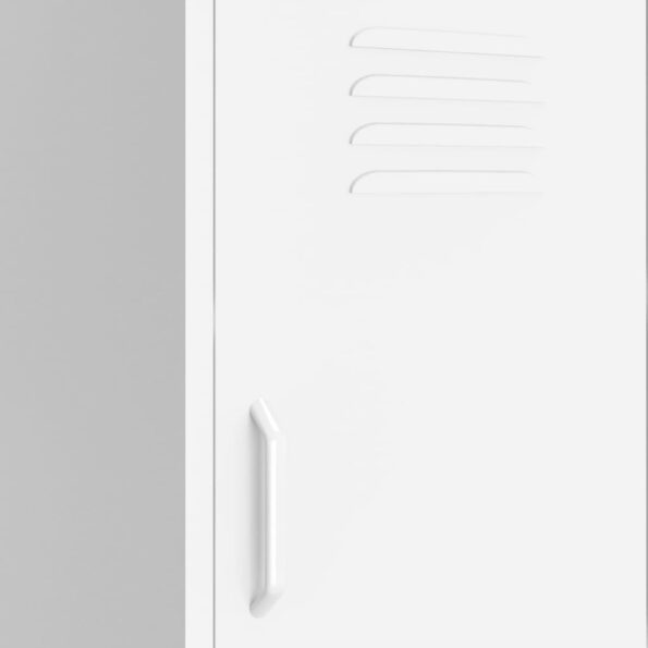 vidaXL Úložná skrinka biela 42,5x35x101,5 cm oceľ – Obrázok 3