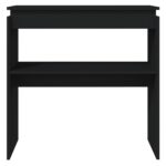 vidaXL Konzolový stolík, čierny 80x30x80 cm, kompozitné drevo – Obrázok 4