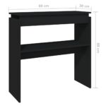 vidaXL Konzolový stolík, čierny 80x30x80 cm, kompozitné drevo – Obrázok 6