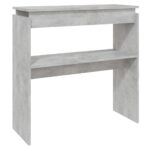 vidaXL Konzolový stolík betónový sivý 80x30x80 cm drevotrieska – Obrázok 2