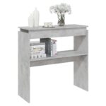 vidaXL Konzolový stolík betónový sivý 80x30x80 cm drevotrieska – Obrázok 3