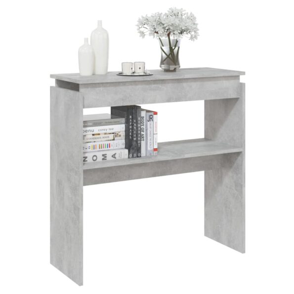 VXL8720286606582_g_en_hd_1.jpg vidaXL Konzolový stolík betónový sivý 80x30x80 cm drevotrieska – Obrázok 3