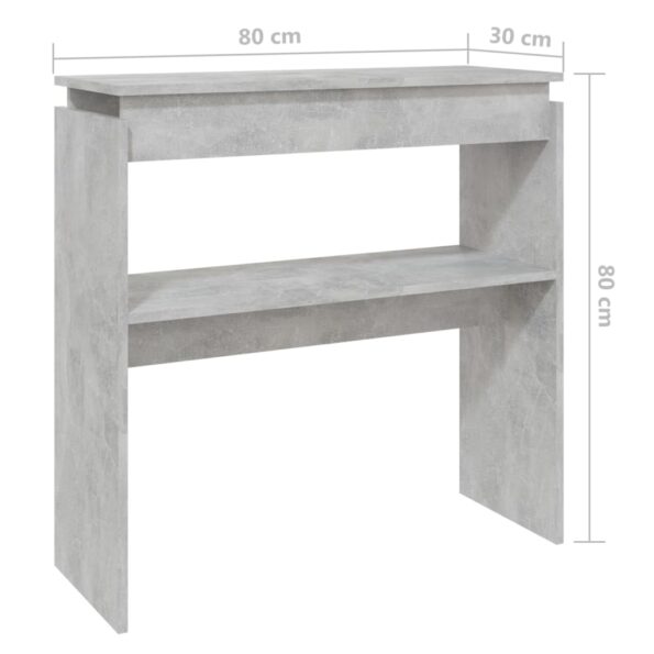 VXL8720286606582_g_en_hd_4.jpg vidaXL Konzolový stolík betónový sivý 80x30x80 cm drevotrieska – Obrázok 6