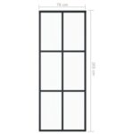 vidaXL Posuvné dvere s kovaním ESG sklo a hliník 76x205 cm – Obrázok 9