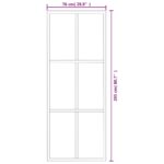 vidaXL Posuvné dvere s kovaním ESG sklo a hliník 76x205 cm – Obrázok 10