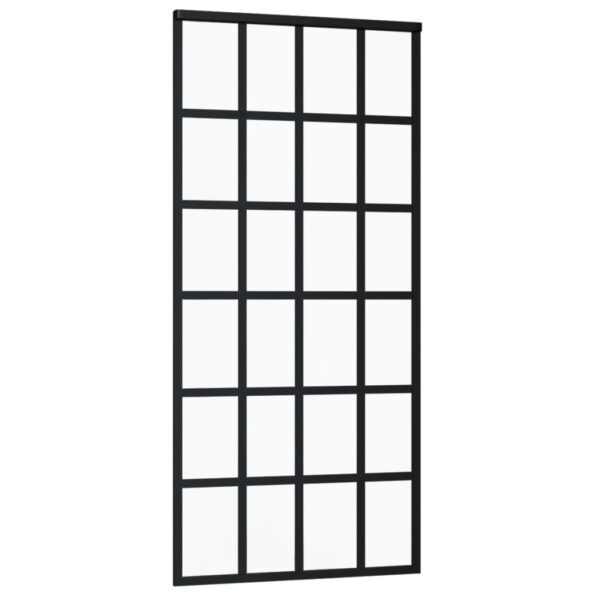 vidaXL Posuvné dvere s kovaním ESG sklo a hliník 90x205 cm – Obrázok 3
