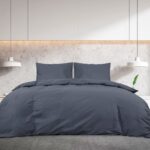 vidaXL Súprava obliečok antracitová 200x220 cm ľahké mikrovlákno – Obrázok 3