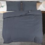 vidaXL Súprava obliečok antracitová 200x220 cm ľahké mikrovlákno – Obrázok 5