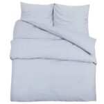 vidaXL Súprava obliečok na paplón sivá 135x200 cm ľahké mikrovlákno – Obrázok 2