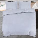 vidaXL Súprava obliečok na paplón sivá 135x200 cm ľahké mikrovlákno – Obrázok 5