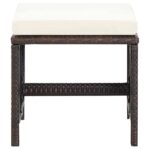 vidaXL 4-dielna záhradná súprava stoličky s podnožkou polyratan hnedá – Obrázok 9