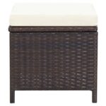 vidaXL 4-dielna záhradná súprava stoličky s podnožkou polyratan hnedá – Obrázok 10