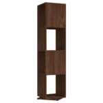 vidaXL Otočná skrinka hnedý dub 34,5x34,5x75,5 cm drevotrieska – Obrázok 2