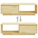 vidaXL Konferenčný stolík 110x50x33,5 cm, borovicový masív – Obrázok 10