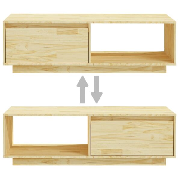 vidaXL Konferenčný stolík 110x50x33,5 cm, borovicový masív – Obrázok 10