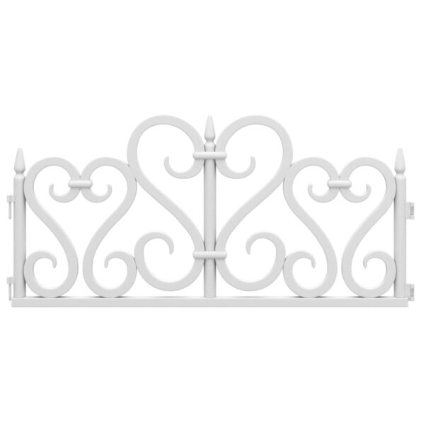 vidaXL Obruba trávnika 17 ks biela 10 m PP – Obrázok 3