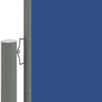 vidaXL Zaťahovacia bočná markíza modrá 160x1000 cm – Obrázok 4