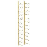 vidaXL Nástenný stojan na víno na 24 fliaš zlatý železný – Obrázok 2