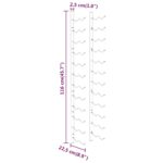 vidaXL Nástenný stojan na víno na 24 fliaš zlatý železný – Obrázok 7