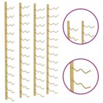 vidaXL Nástenný stojan na víno na 24 fliaš 2 ks zlatý železný – Obrázok 6